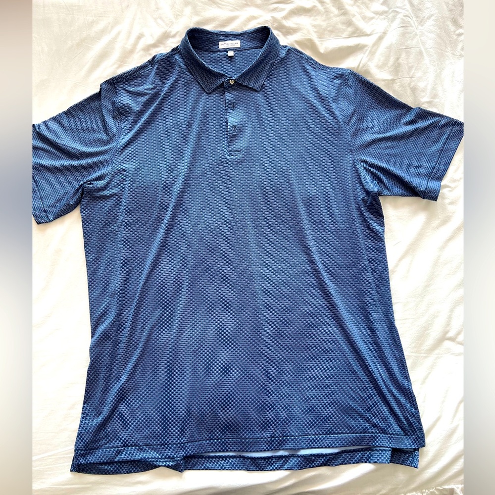 Peter Millar Short Sleeve Summer Comfort Print Polo Knit Shirt Size 2XTall